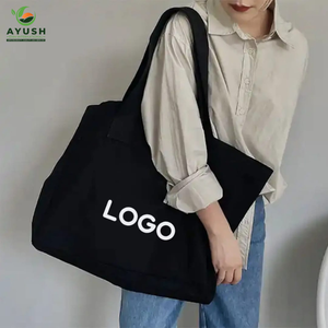 High quality <b>foldable</b> carrier <b>bag</b> made of 100% cotton with custom print for storage & eco-conscious supermarket shoppers - Product Image 3