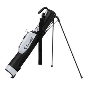 Borsa da Golf Portatile a Doppio Trasporto con Tasca con Cerniera e Porta Bottiglia, con Tracolla e Maniglia Superiore Grigia e Nera - Product Image 1