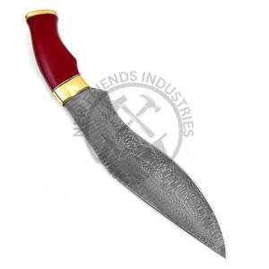 Nueva Edición Cuchillo Bowie de Acero de Damasco Personalizable de 15 Pulgadas, Cuchillo de Caza para Exteriores con Mango de Resina Roja, el Mejor Cuchillo de Hoja Fija para Coleccionistas - Product Image 5