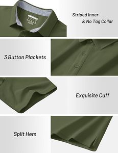 Camiseta de golf personalizada, camiseta de golf de tela twill, camiseta de golf de secado rápido, camiseta de golf para hombre y mujer, camiseta de golf para verano - Product Image 5