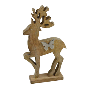 Decoración Navideña de Madera de Mango Tallada en Diversas Formas, Juego de 2 Adornos para Mesa, Decoración del Hogar, Suministros al por Mayor al Mejor Precio - Product Image 2