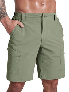 Shorts en sergé de coton personnalisés pour hommes, broderie logo, vierges, pour la gym, la course et le quotidien – Vente en gros premium - Product Image 2