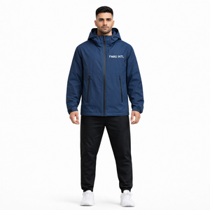 Chaquetas cortavientos personalizadas para hombre, de poliéster impermeable, con logotipo impreso personalizado, para deporte. - Product Image 1