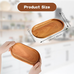 Venta al por mayor de madera de mango bandeja de servicio de madera natural ecológica para cocina mesa de comedor fruta aperitivos charcutería fiesta comida - Product Image 4