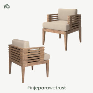 Chaise de salle à manger d'extérieur en teck moderne de qualité commerciale avec coussin robuste pour restaurant et appartement - Product Image 5