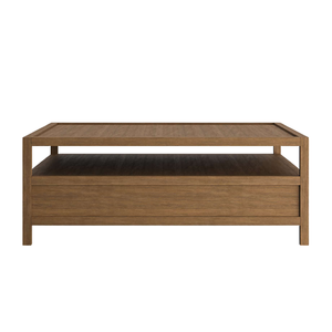 Mesa de Centro Moderna de Estilo Mid-Century, Cuadrada, de Madera de Teca, con Cajón de Almacenamiento, Minimalista, para Sala de Estar, Mueble de Hotel - Product Image 3
