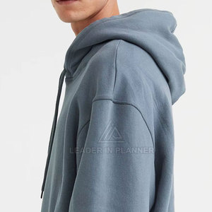 เสื้อฮู้ดดี้ผู้ชายสีพื้นทรงโอเวอร์ไซส์รุ่นใหม่ล่าสุด ผ้าฝ้าย ขายส่ง ราคาสมเหตุสมผล เสื้อฮู้ดดี้โอเวอร์ไซส์แบบพื้นฐาน - Product Image 4