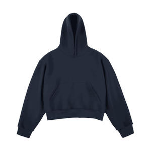 Pull-over court surdimensionné en coton 100% écologique de 400 g/m² de qualité supérieure, coupe ample, imprimé personnalisé, collection automne - Product Image 2