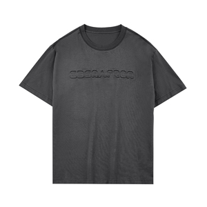 T-shirt homme en jersey uni 250g, mélange de coton mercerisé liquide, col rond, style vintage décontracté, respirant, anti-plis, séchage rapide - Product Image 1