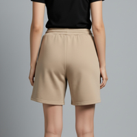 Shorts pour femmes respirants de couleur unie avec logo sérigraphié personnalisé, nouvelle mode tendance, article très prisé, à faible coût et OEM
