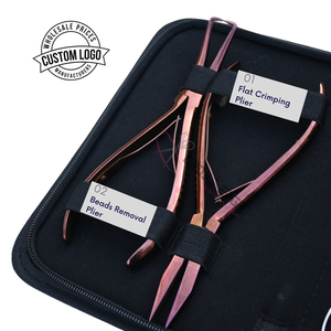 Professional Hair Extension Tools Kit with Bead Closing Plier Heavy Duty Nanoring Removal Plier Bead Threading Loop hook Set - Product Image 3