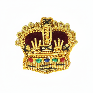 Badges en fil de soie faits main OEM, broderies à la main en or et en argent, écussons, broches et badges d'uniforme - Product Image 5