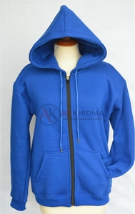 Hoodie court unisexe 450 grammes en polyester/coton, bleu, avec impression en relief, haute qualité, pour homme, bleu roi, molleton lourd 450 GSM - Product Image 4