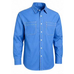 NFPA2112 CAT2 Waterproof Fluorescent Plus Size Safety Workwear <b>Shirts</b> Flame Retardant Western Long Sleeve <b>Welding</b> Chest Pockets - Product Image 2