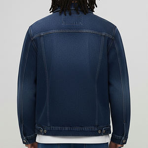Wholesale <b>Men's</b> Long Denim <b>Jacket</b> 100% Cotton Washed Casual Autumn Coat Windproof Faux <b>Fur</b> <b>Lined</b> Patches Custom Embossed OEM New - Product Image 5