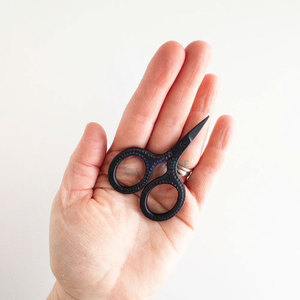 Custom Matte Black Embroidery <b>Scissors</b> Stainless Steel Sharp Tip <b>Sewing</b> Tool for DIY Tailors - Product Image 1