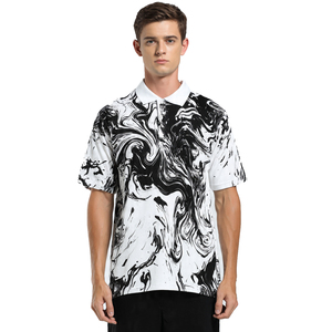 Chemise Homme à Manches Courtes en Tricot Imprimé par Transfert Thermique, Col Rabattu, Grande Taille, Respirante, Écologique, Légère, Boutonnée - Product Image 2