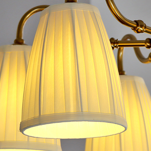 Lustres LED SIMIG de luxe en cuivre de style nordique, éclairage élégant pour <span class=keywords><strong>chambre</strong></span>, salle à manger, villa, <span class=keywords><strong>suspension</strong></span> artistique en <span class=keywords><strong>tissu</strong></span> raffiné - Product Image 4