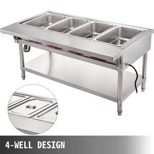 110V 2000W commerciale elettrico scaldavivande a baginaio Buffet bancone per servire a vapore 4 pentole 18 quarti/attrezzatura per riscaldare la padella - Product Image 3