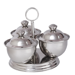 Stainless Steel <b>Spice</b> And Herb Bowl <b>Jar</b> With Lid Mirror Polished Kitchen Accessory Steel Sugar Bowl - Product Image 3