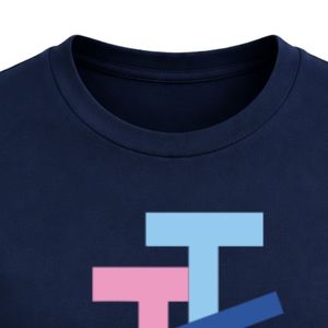 T-shirt pour femme bleu marine JJ brodé, col rond, manches courtes, coupe ajustée, décontracté, léger, en mélange de coton, pour tous les jours - Product Image 2