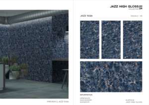 กระเบื้องพอร์ซเลน Urban Jazz เกรดพรีเมียม ขนาด 600x1200 มม. ผิวเงาสูง สำหรับตกแต่งผนังและพื้นภายในและภายนอกอาคาร ดีไซน์ทันสมัย - Product Image 3