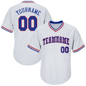 Camiseta de Béisbol Personalizada para Hombre con Cuello en V, Manga Corta, Nombre del Equipo Bordado, Poliéster Transpirable - Product Image 2
