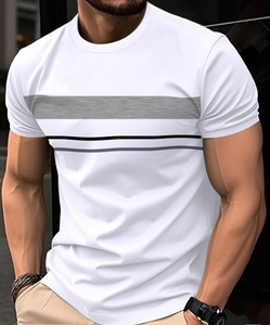 Custom Wholesale Blank Polyester Quick Dry White Black T <b>Shirt</b> <b>Silk</b> Screen Printing Short Sleeve <b>Mens</b> Apparel Factory OEM - Product Image 5