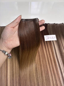 Extensions de cheveux vietnamiens Lexhair en vrac, super double drawn, vierges Remy, 100g avec clips - Product Image 4