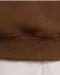 Brown Men Oversized Quarter Zip Sweatshirt Pullover Fleece Cotton Polyester Casual Winter Sweatshirt With <b>Stand</b> Collar Zip Neck - Product Image 5