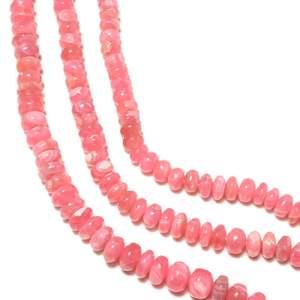 Perles rondes lisses en rhodochrosite, perles de pierres précieuses en rhodochrosite rose naturelle, brin de perles pour la création de bijoux DIY - Product Image 5