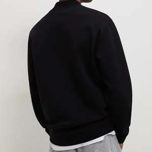 Sudadera de Hombre con Cuello Alto y Logotipo Frontal Personalizado OEM, de Felpa Francesa de Lana/Algodón, Oversize con Hombros Caídos - Product Image 5