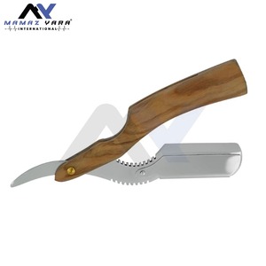 Nouveau rasoir droit à verrouillage pivotant pour barbier, en acier inoxydable, lame unique, manche en bois couleur personnalisée, outil professionnel pour le rasage du visage - Product Image 6