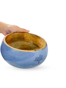 LumiVera Heritage Wooden <b>Enamel</b> <b>Bowl</b> Luxury Handmade Boho Serving Dish with Artistic Print for Kitchen, Dining & Entertaining - Product Image 4