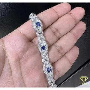 กำไลเทนนิสแบบ Iced Out ประดับเพชร VVS1 คุณภาพสูง เพชรเลี้ยงในห้องปฏิบัติการ เงินแท้ 925 สำหรับงานปาร์ตี้  แบบ unisex - Product Image 6