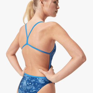 Traje de Baño de Una Pieza para Mujer ZABEX SPORTS de Primera Calidad con Decoración de Cristales, Tejido Transpirable y Antibacteriano de Spandex/Nailon - Product Image 5