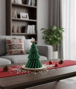 Bougie parfumée artisanale moderne 'Bubble Tree' en cire de paraffine, minimaliste, sans fumée, non toxique, pour les fêtes, Noël, Ramadan, Fête des Pères - Product Image 2