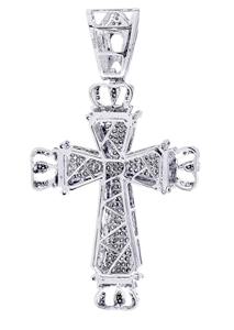 Pendentif Croix Hip Hop Iced pour Rapper, sur Mesure, en Or Plaqué 14K, avec Diamant de Laboratoire VVS Taille Brillant, Certifié Unisexe - Product Image 2