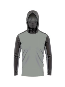 Chemise de pêche à manches longues pour homme, à capuche, UPF 50+, anti-UV, séchage rapide, polyester respirant, coupe-vent, protection solaire - Product Image 2