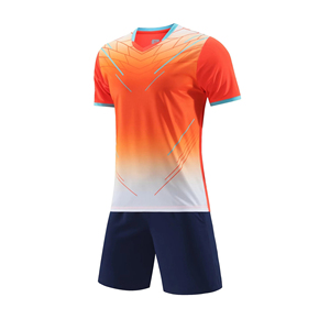 Plain Solid Soccer Uniforms Unisex Single Color Custom Breathable Polyester Match Jersey Shorts Set - Product Image 5