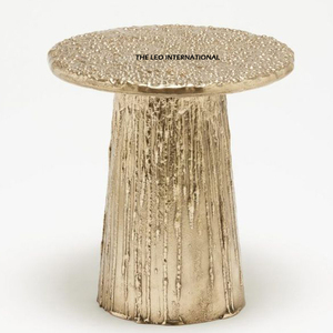 Tables d'appoint élégantes de style victorien, plateau en marbre, structure en métal doré, tables d'appoint modernes pour la décoration du salon, nouvelle arrivée - Product Image 4