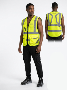 Gilet de sécurité haute visibilité personnalisé de qualité supérieure, dernier design, gilet de sécurité réfléchissant professionnel pour la construction routière - Product Image 5