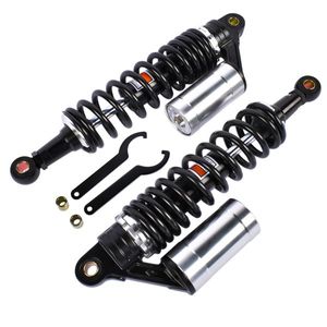 2 Amortiguadores Traseros de Aire Negros y Plateados de 340 mm (13.5 Pulgadas) para Harley Sportster 883 1200 para Motocicletas Honda - Product Image 3