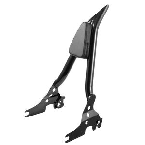 Respaldo para Motocicletas Davidson Touring, de 27 Pulgadas de Alto, con Marco Metálico Resistente de Liberación Rápida, Almohadilla Trasera de Cuero, Color Negro, Compatible - Product Image 1