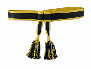 Ceinture de taille or et noir de qualité supérieure pour robe de cérémonie, style élégant et classique, tissu de haute qualité pour événements - Product Image 4
