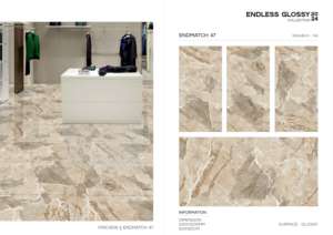 Baldosa de Porcelana Pulida de Diseño, Acabado Brillante, Formato Grande 600x1200, para Paredes y Pisos, Uso en Interiores y Exteriores - Product Image 5