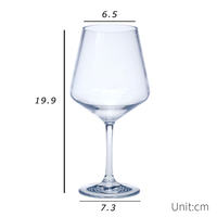 [Holar] Verre à vin en plastique angulaire léger de 15oz fabriqué à Taïwan pour les restaurants de cafétérias de bar d'hôtels à la maison
