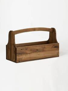 Multipurpose Durable Modern Wooden Caddy <b>Storage</b> <b>Box</b> with Handle-Portable Kitchen & Bathroom Organizer for Tabletop Use - Product Image 3