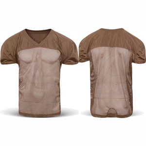 Maillot de rugby américain sur mesure à manches courtes en maille respirante à séchage rapide de haute qualité 100% polyester OEM - Product Image 1