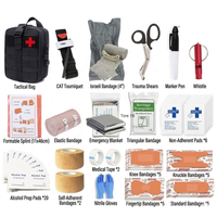 Trousse de premiers secours tactique IFAK, sac médical pour traumatismes avec garrot et attelle, équipement de survie d'urgence pour le camping, la randonnée et les situations d'urgence